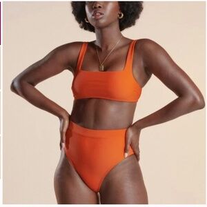 OOKIOH Orange Oslo Bikini Top